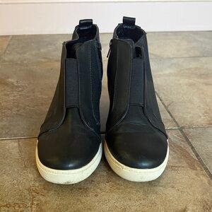 Target Black Wedge with White Soles